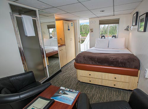 inside cabin on alaska cruise