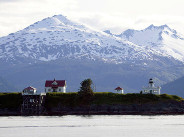 Alaska Lighthouse and Mountain Views