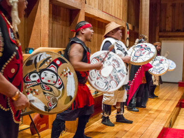 Alaska Native Dancers Performing for Tour