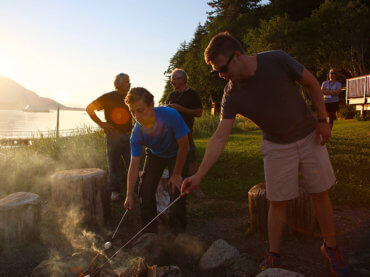 Making Smores at a Campfire